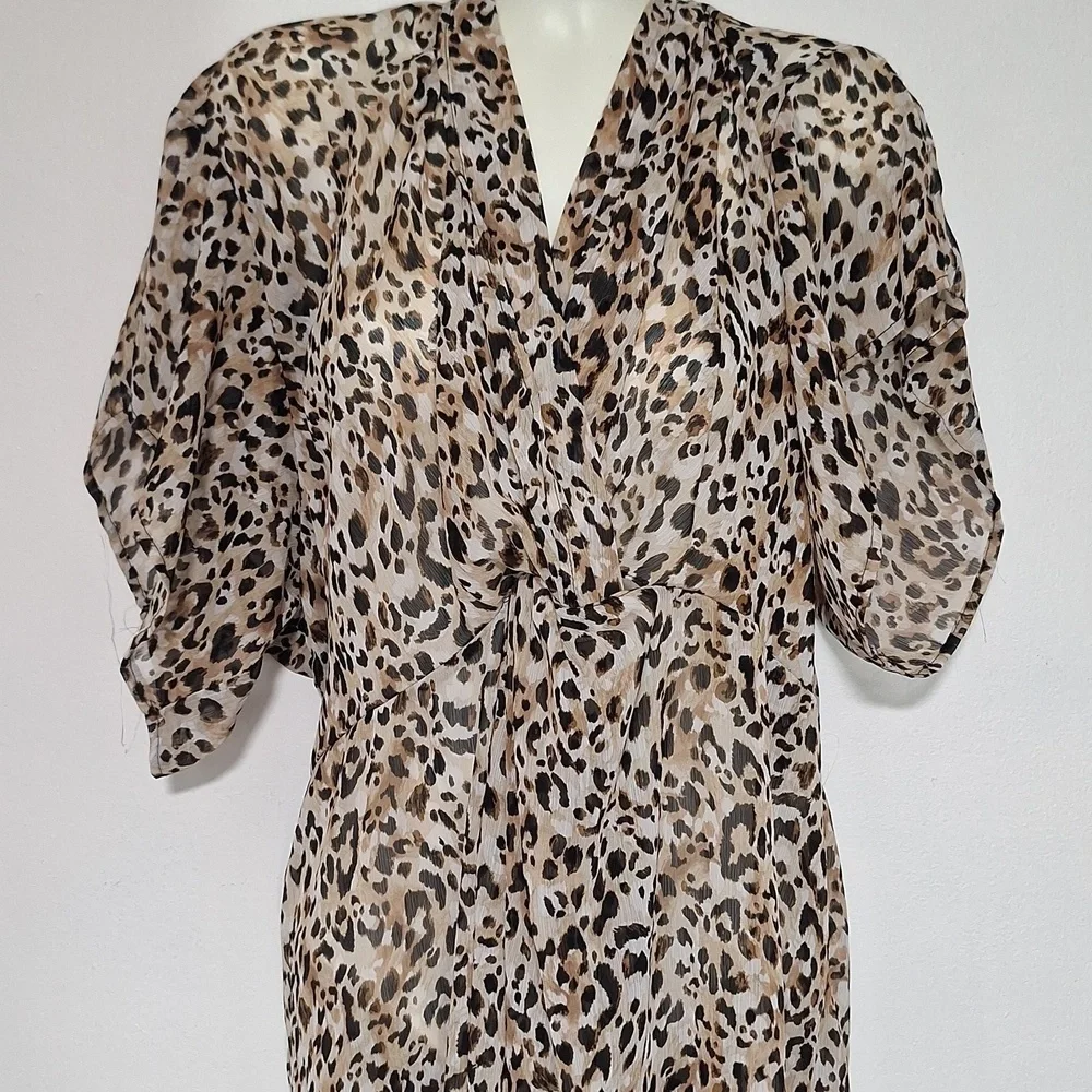 Time and Tru Leopard Print Semi Sheer Swim Coverup